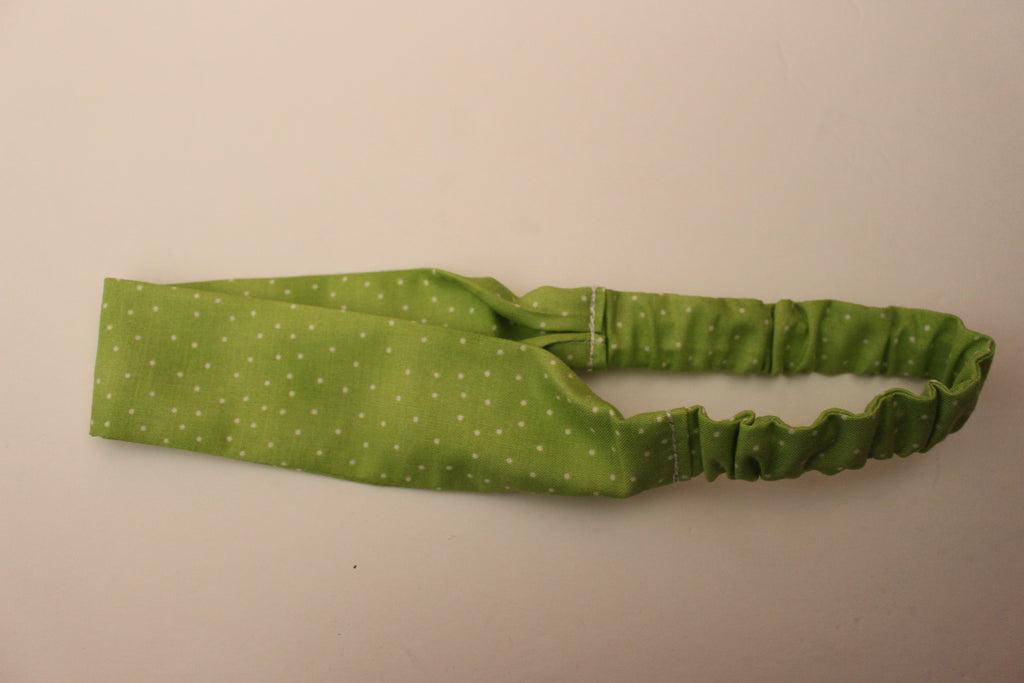 Light Green dots Headband