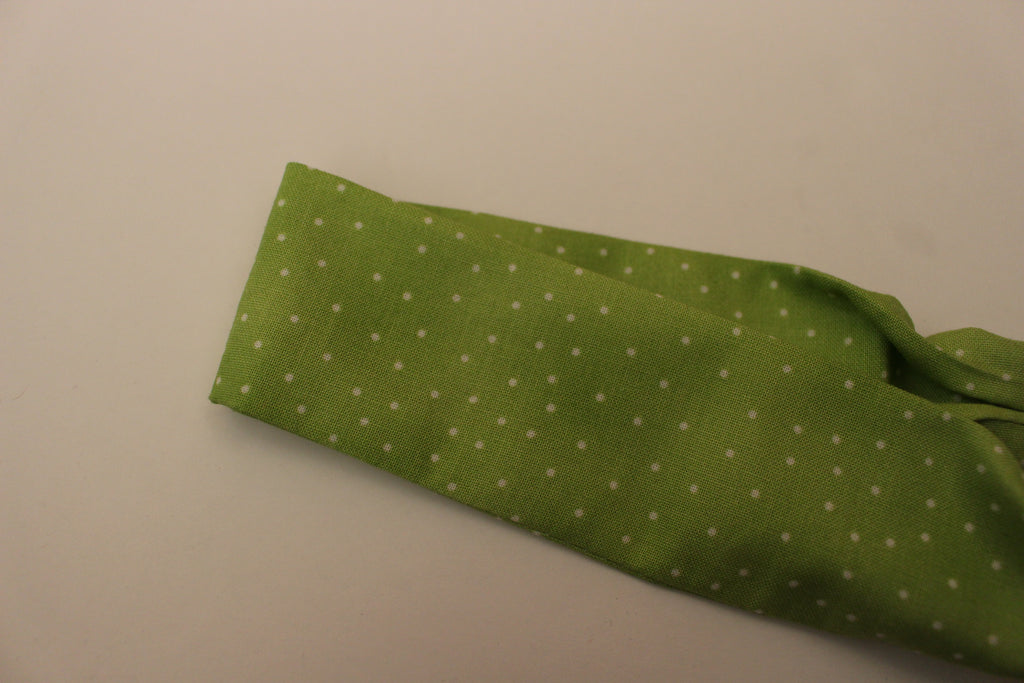 Light Green dots Headband
