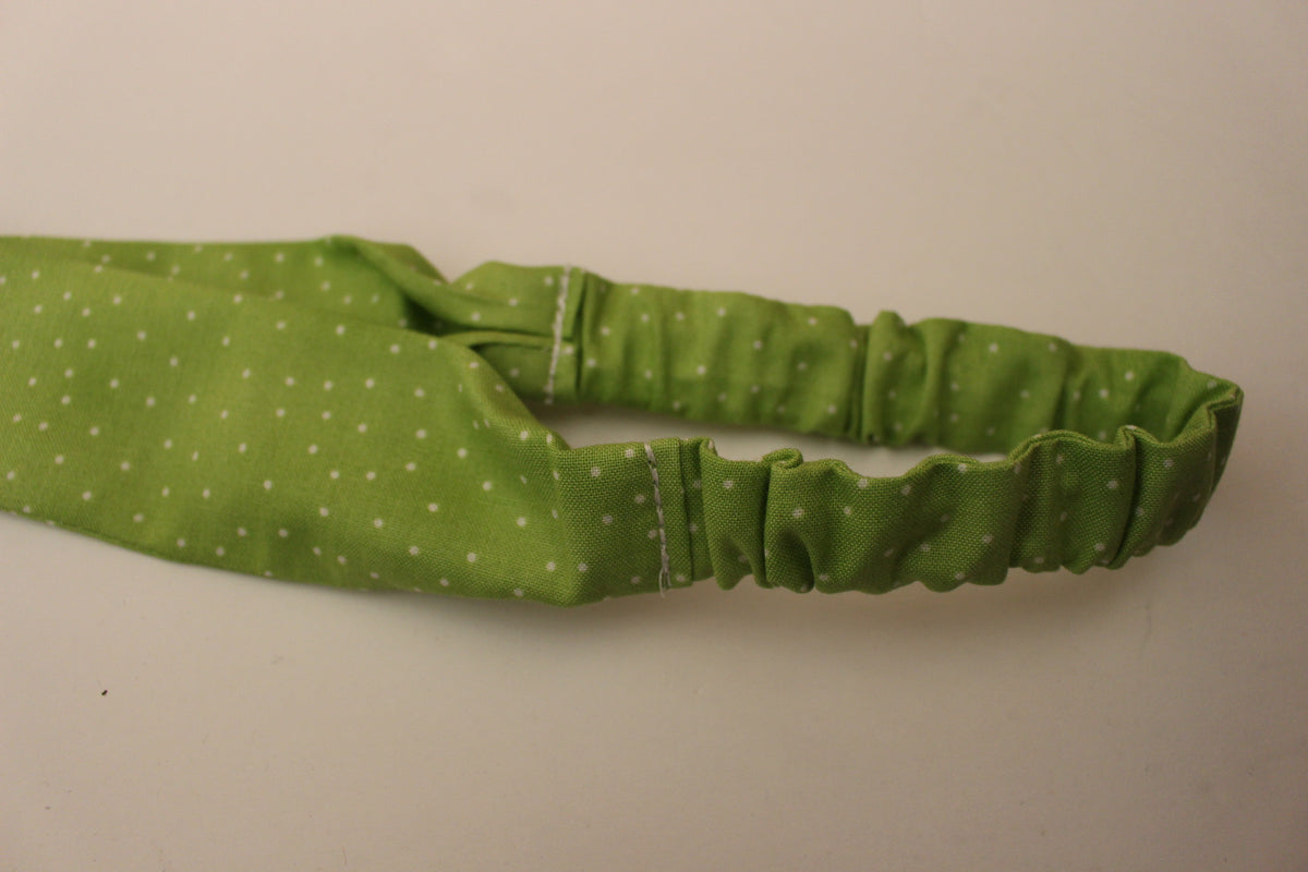 Light Green dots Headband