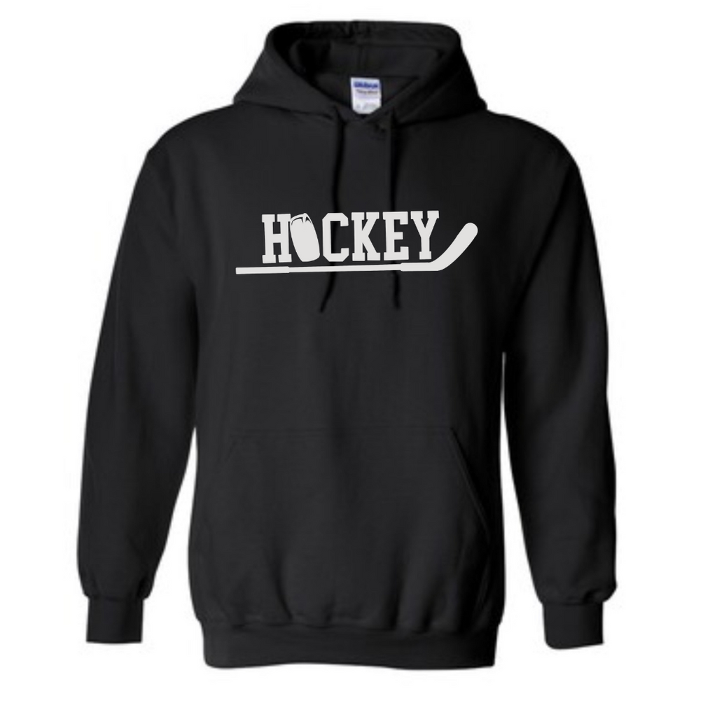 Hockey Stick and Puck Hoodie