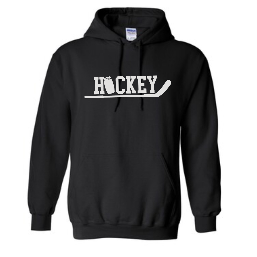 Hockey Stick and Puck Hoodie