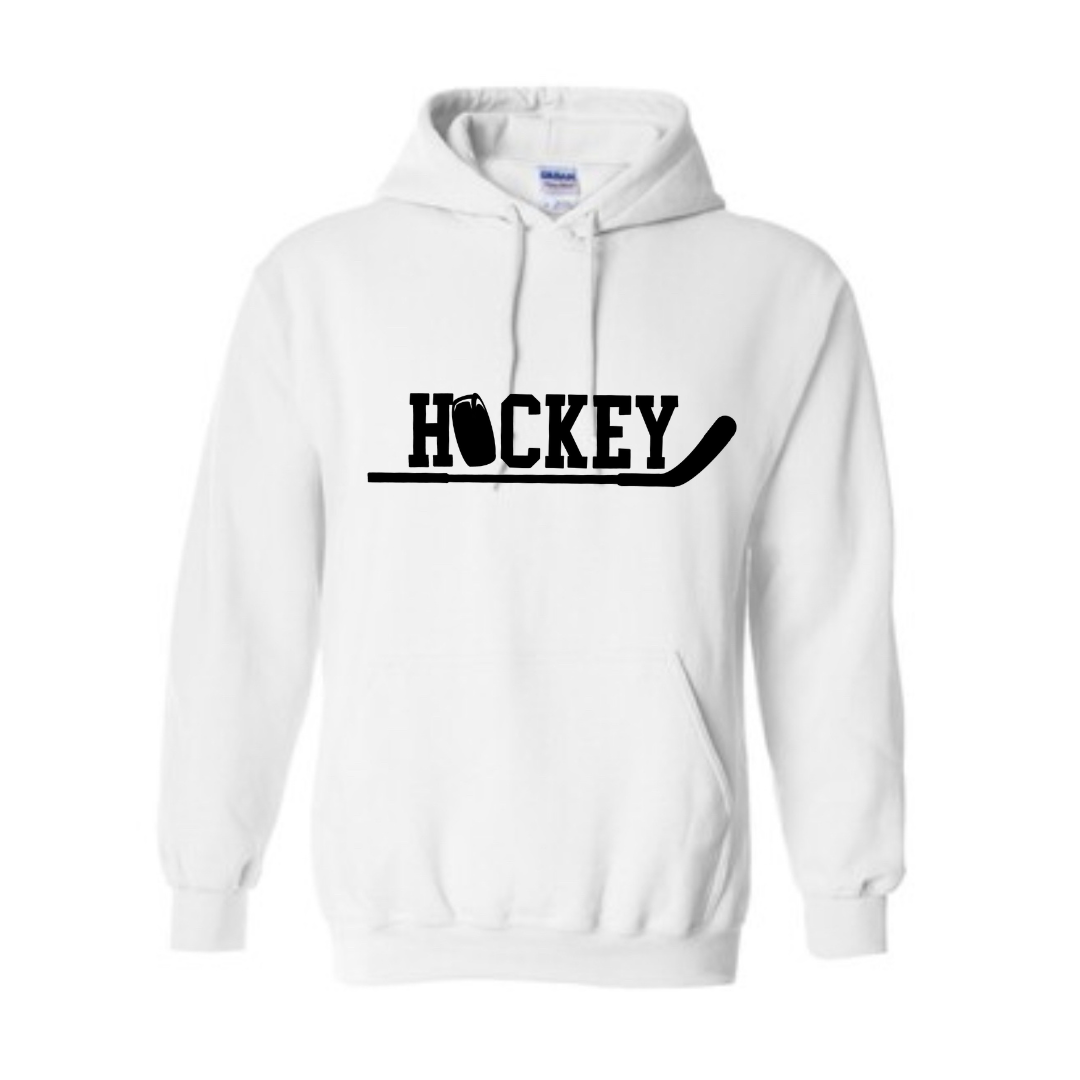 Hockey Stick and Puck Hoodie