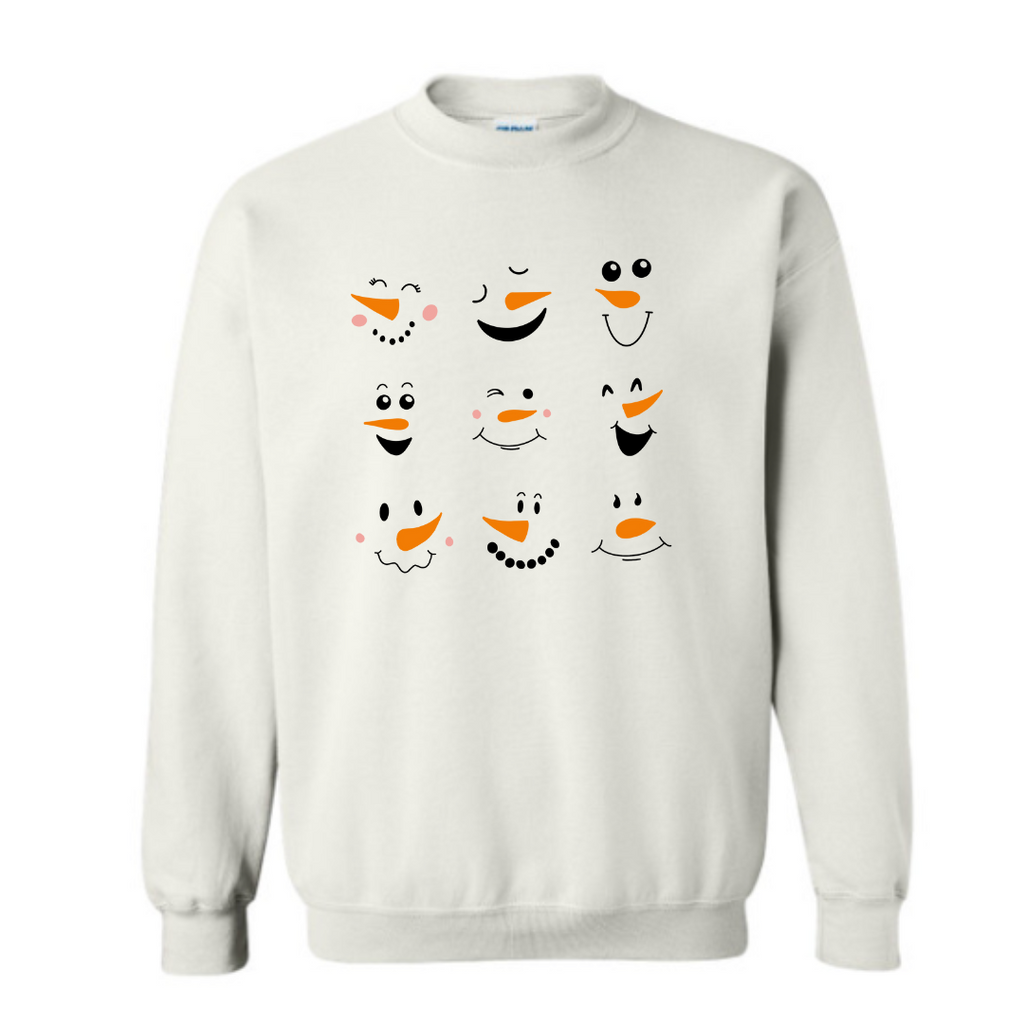 Snowmen Faces Sweatshirt