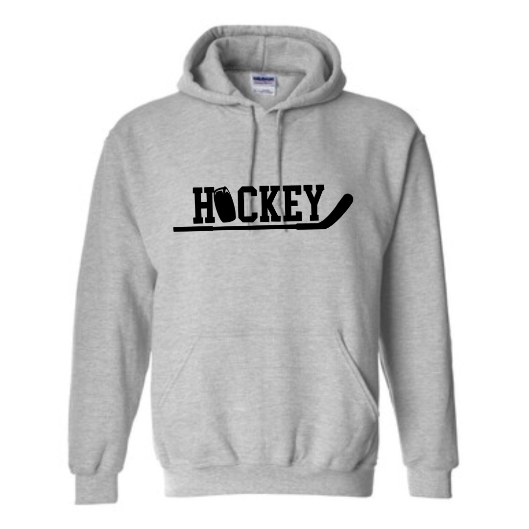Hockey Stick and Puck Hoodie
