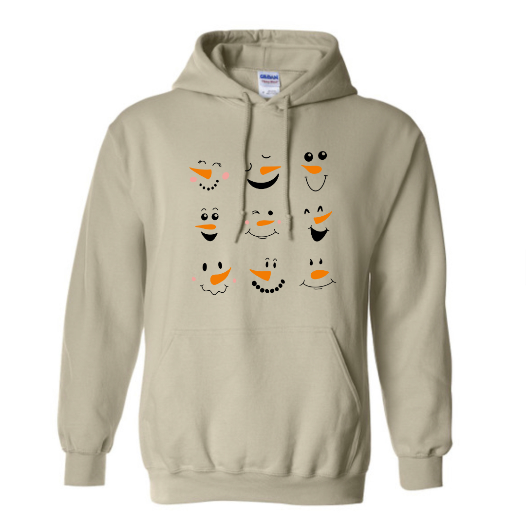 Snowmen Faces Sweatshirt