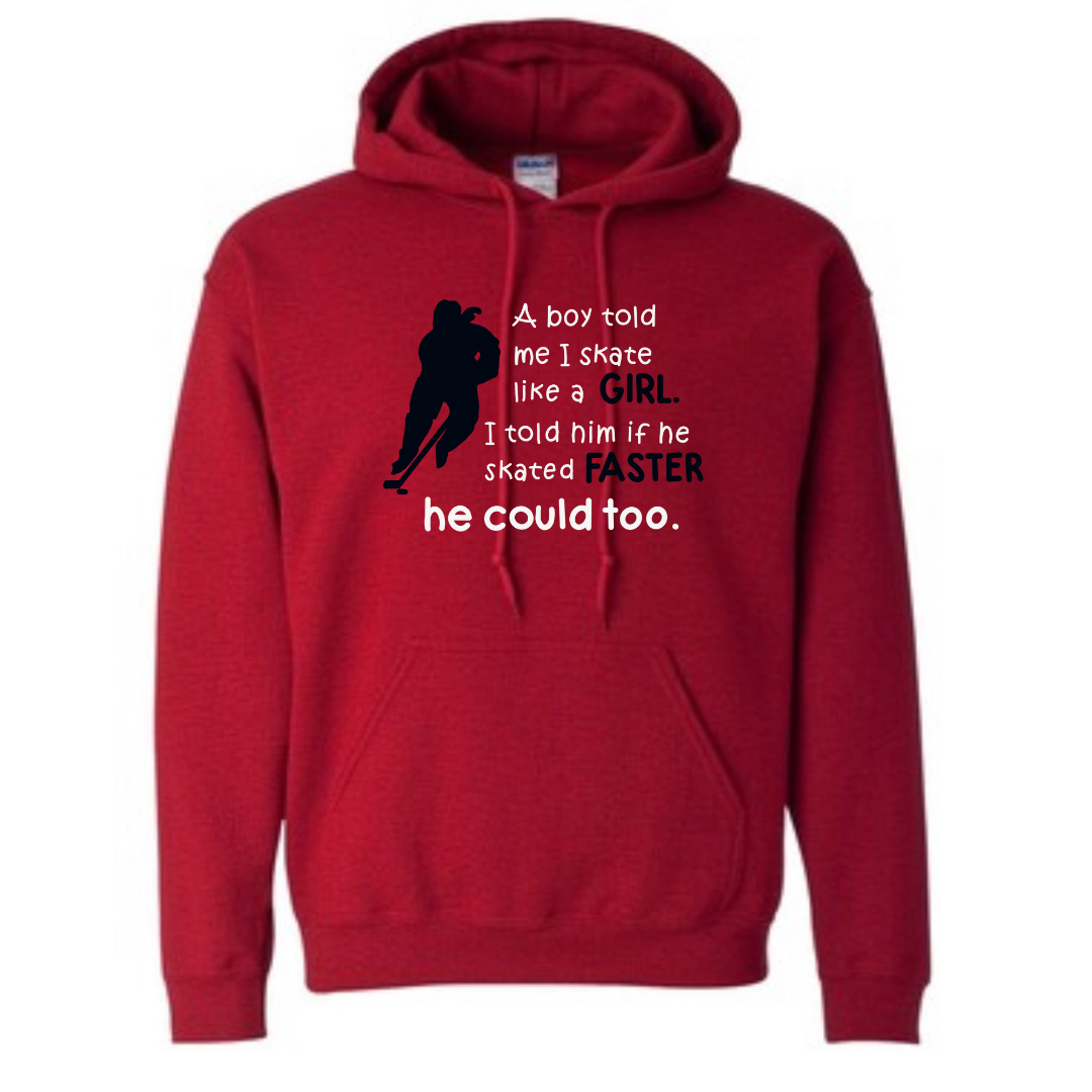 Skate like a girl Hoodie