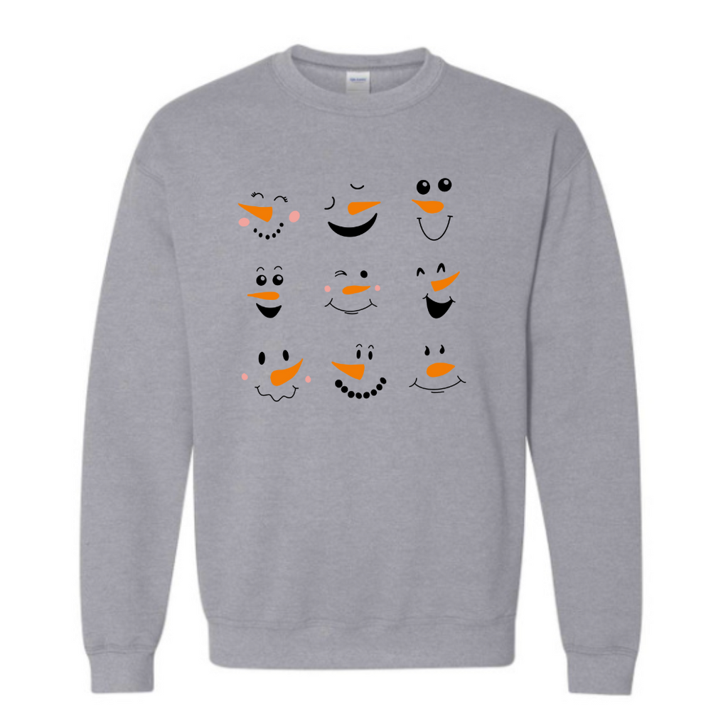 Snowmen Faces Sweatshirt