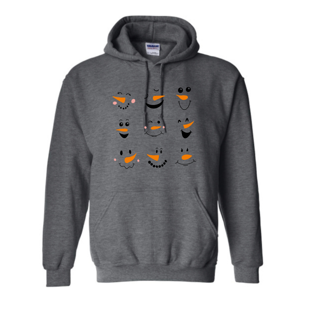 Snowmen Faces Sweatshirt